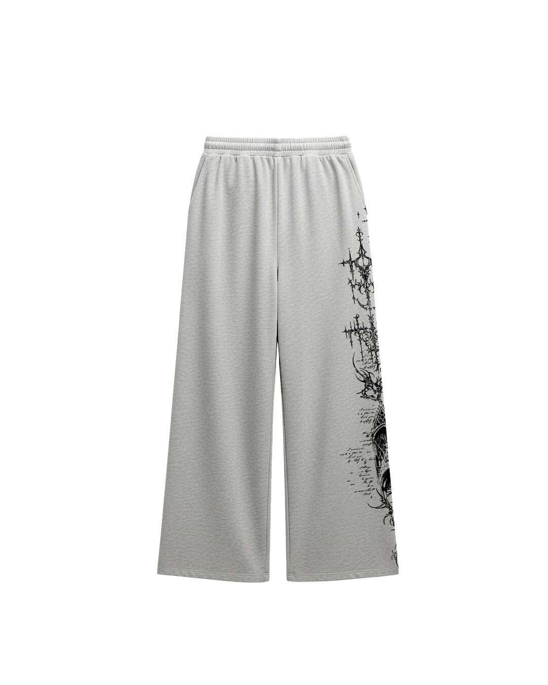 Scripture Grey Unisex Straight Fit Baggy Pants