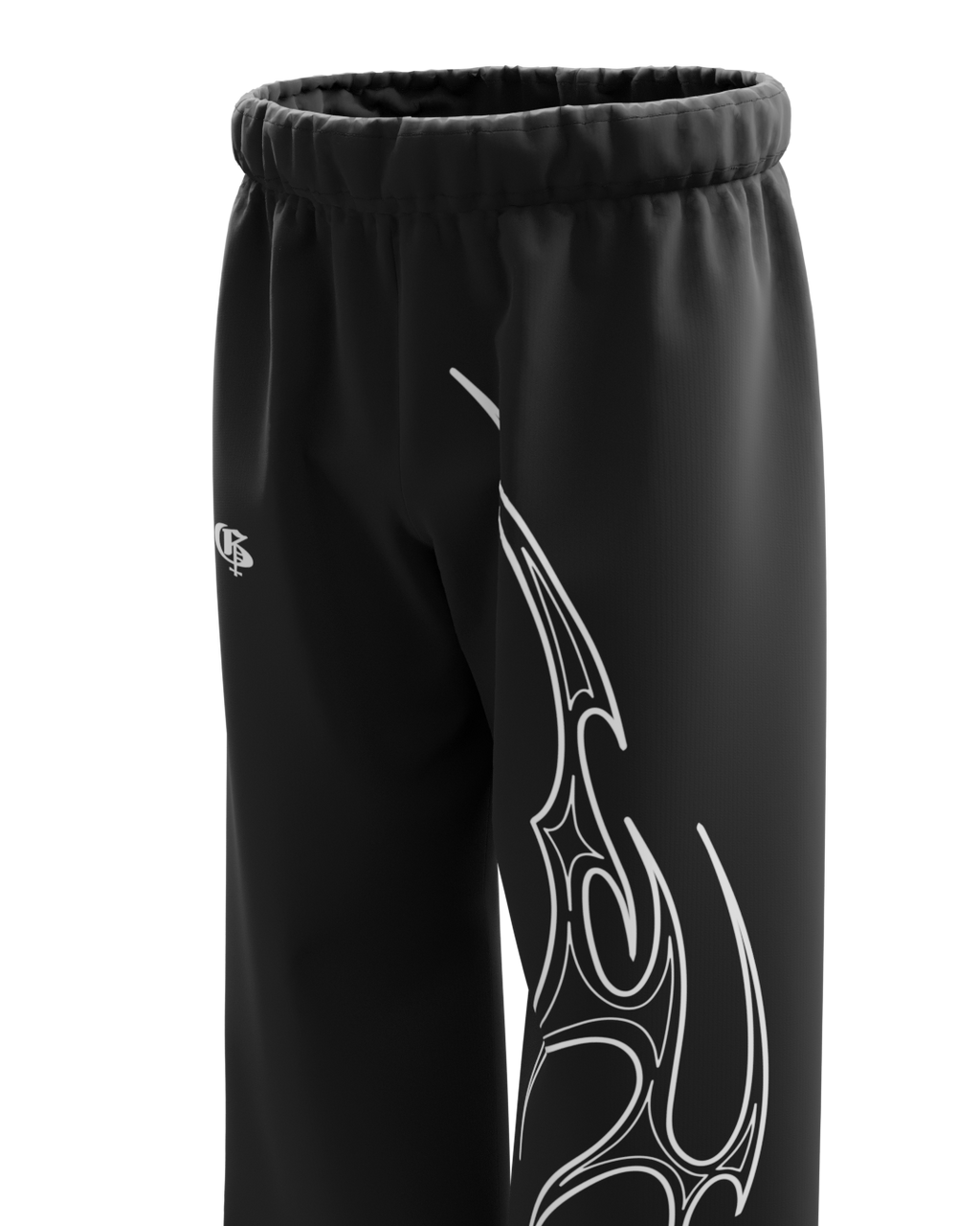 Black Iconis Unisex Straight Fit Baggy Pants