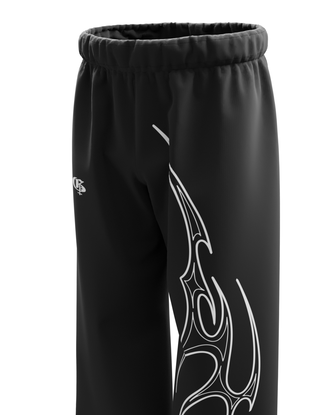 Black Iconis Unisex Straight Fit Baggy Pants