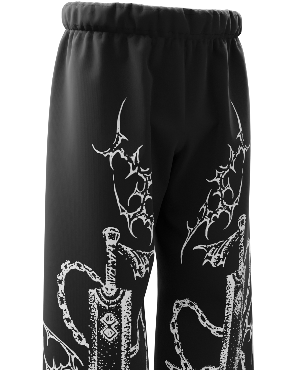 Black Toji Straight Fit Baggy Pants
