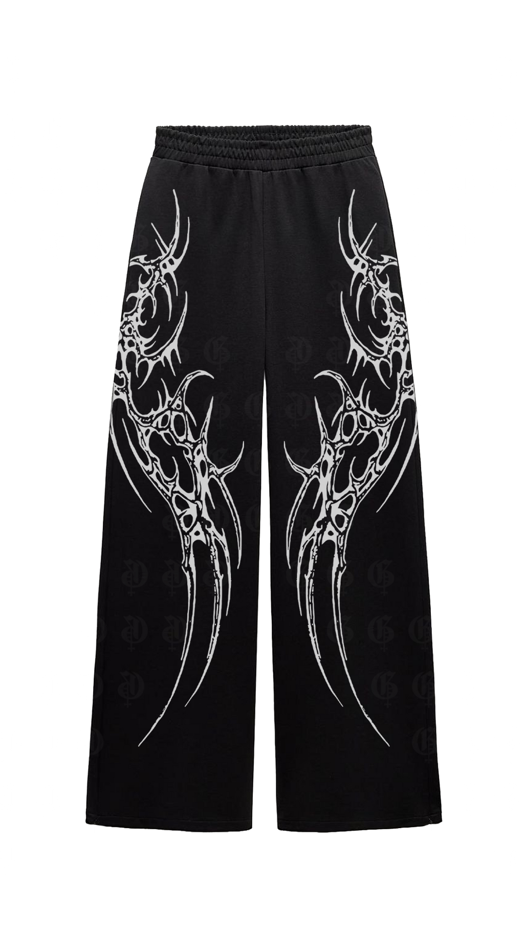 Saiyan Black Unisex Straight Fit Baggy Pants