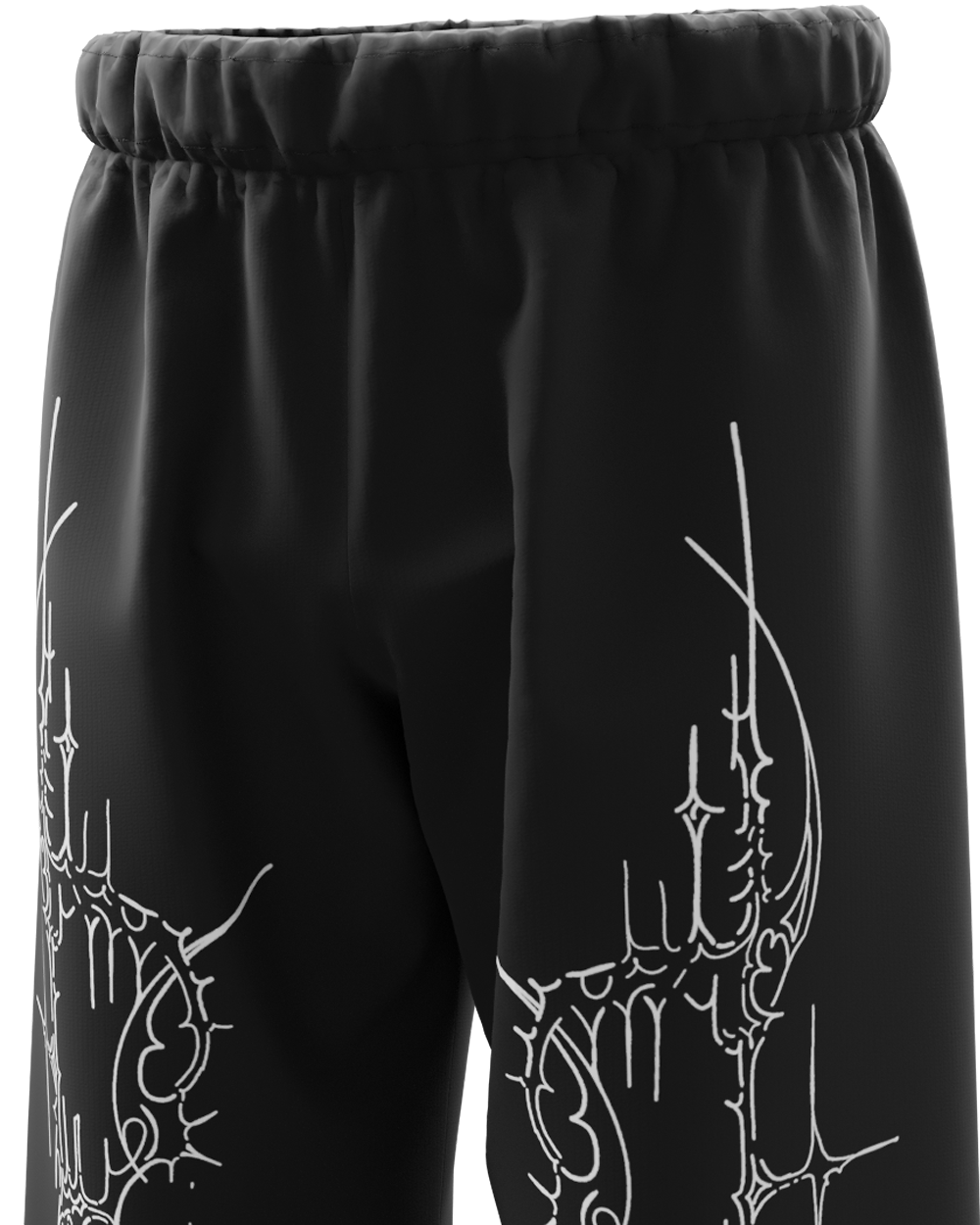Sigilborn Black Unisex Straight Fit Baggy Pants