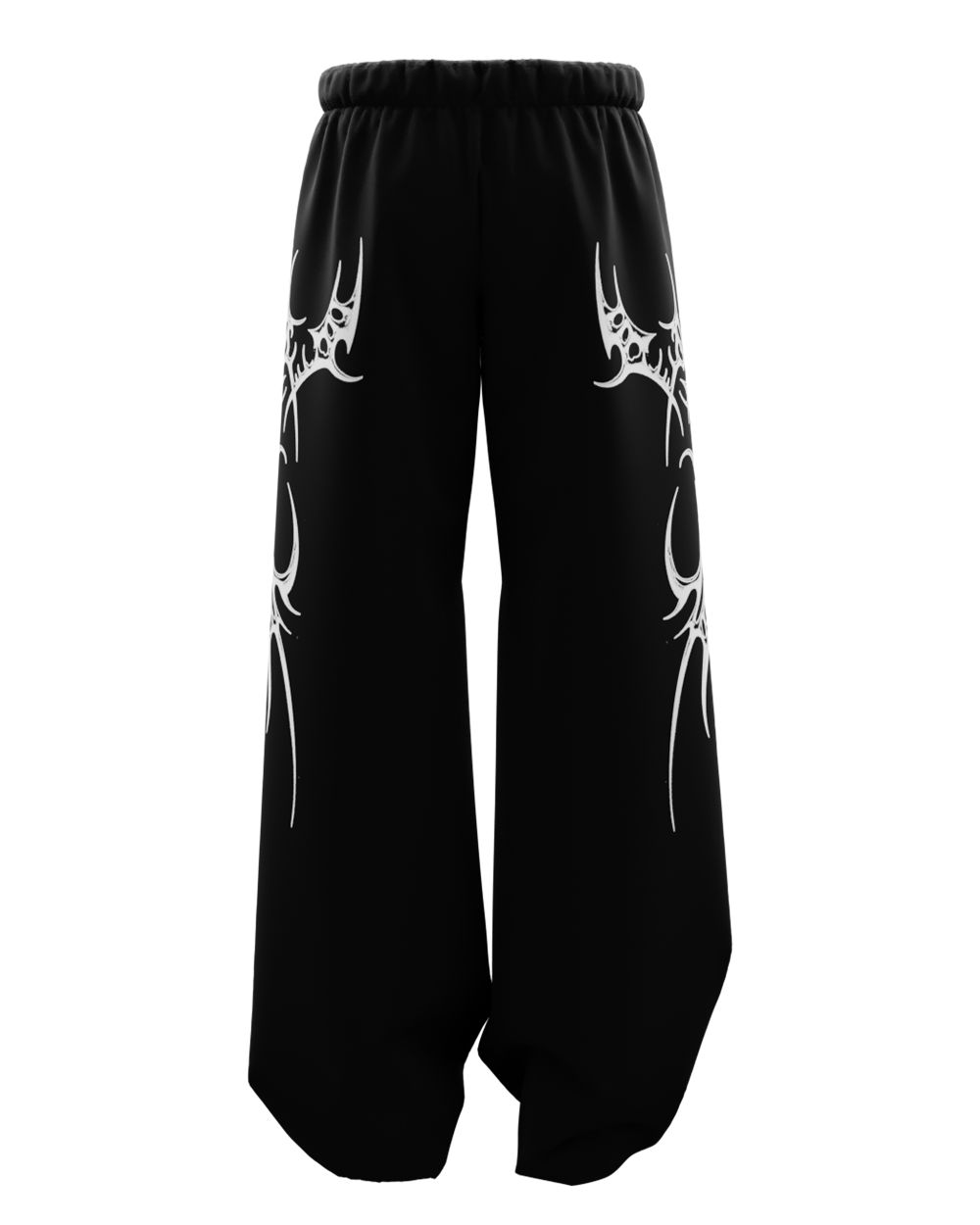 Typhoon Black Unisex Straight Fit Baggy Pants