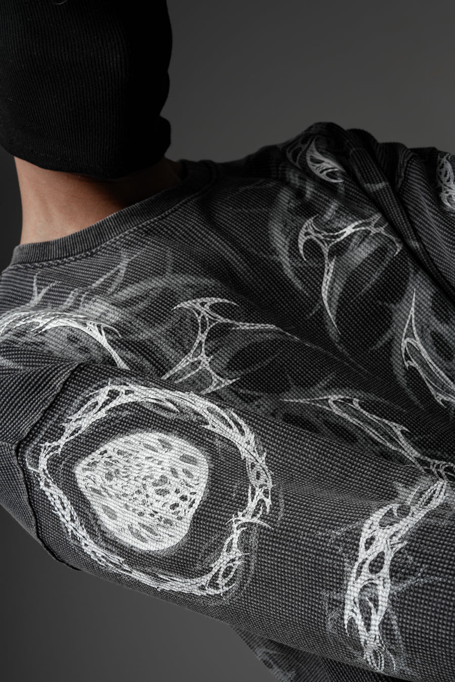 Malevolent Body - Waffle Fabric Full Sleeve T-shirt