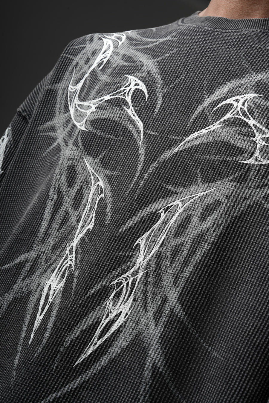 Malevolent Body - Waffle Fabric Full Sleeve T-shirt