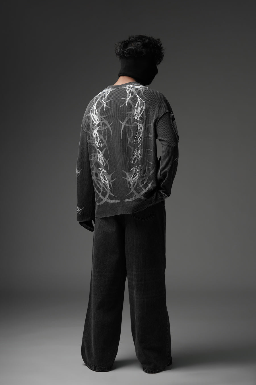 Malevolent Body - Waffle Fabric Full Sleeve T-shirt