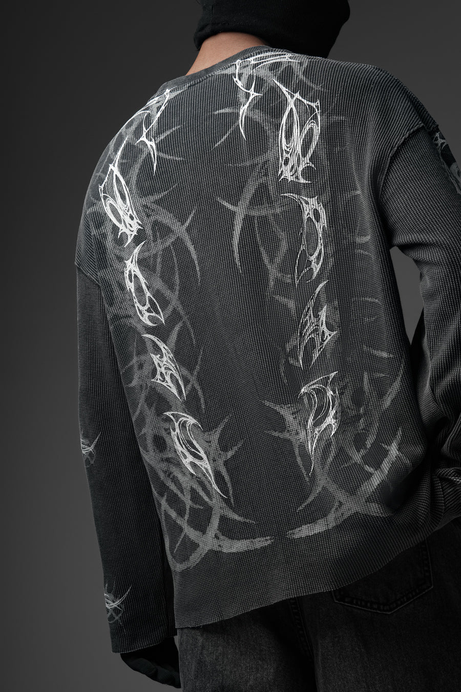 Malevolent Body - Waffle Fabric Full Sleeve T-shirt