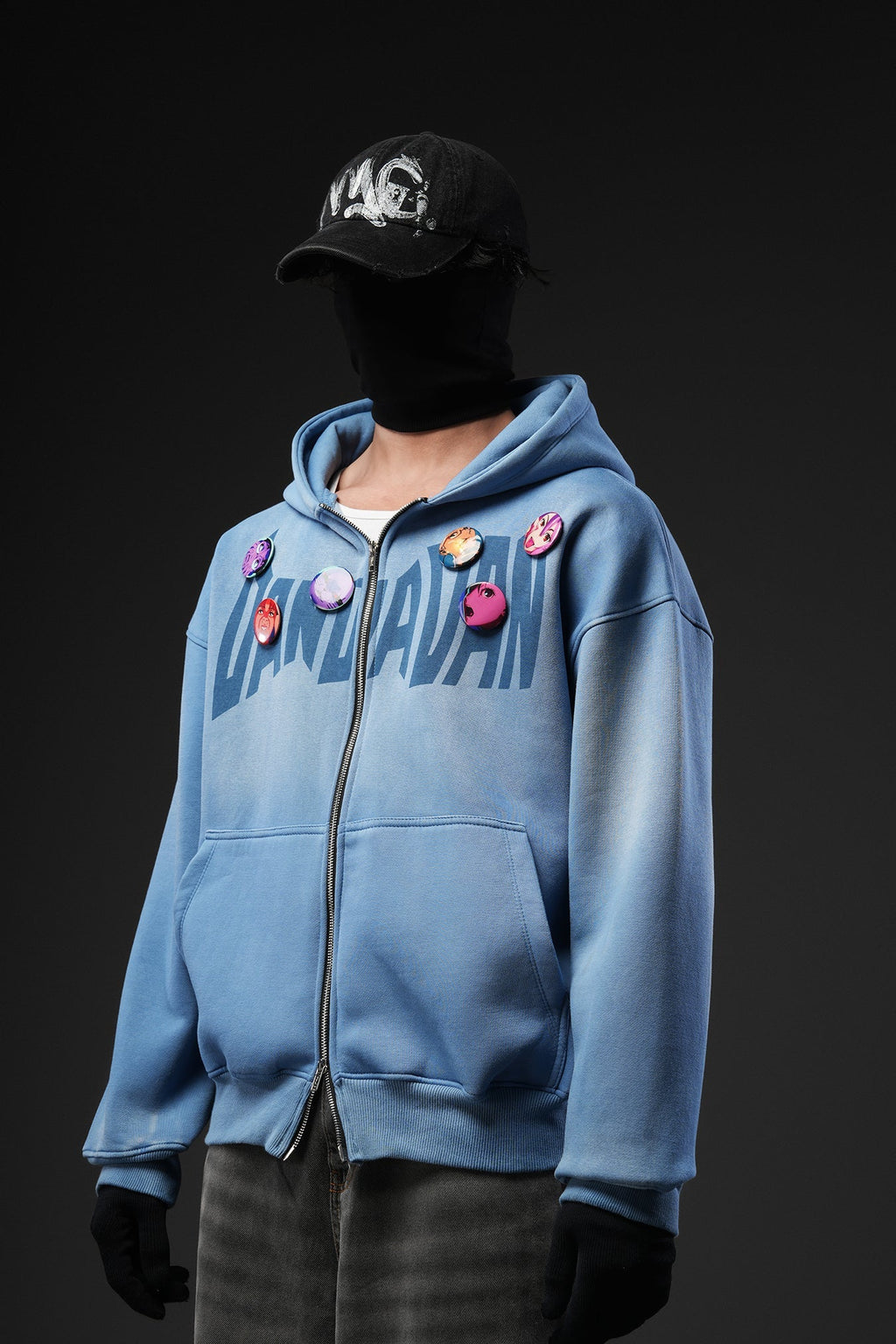 Maniacs - Blue washed Jacket (Badges Included)