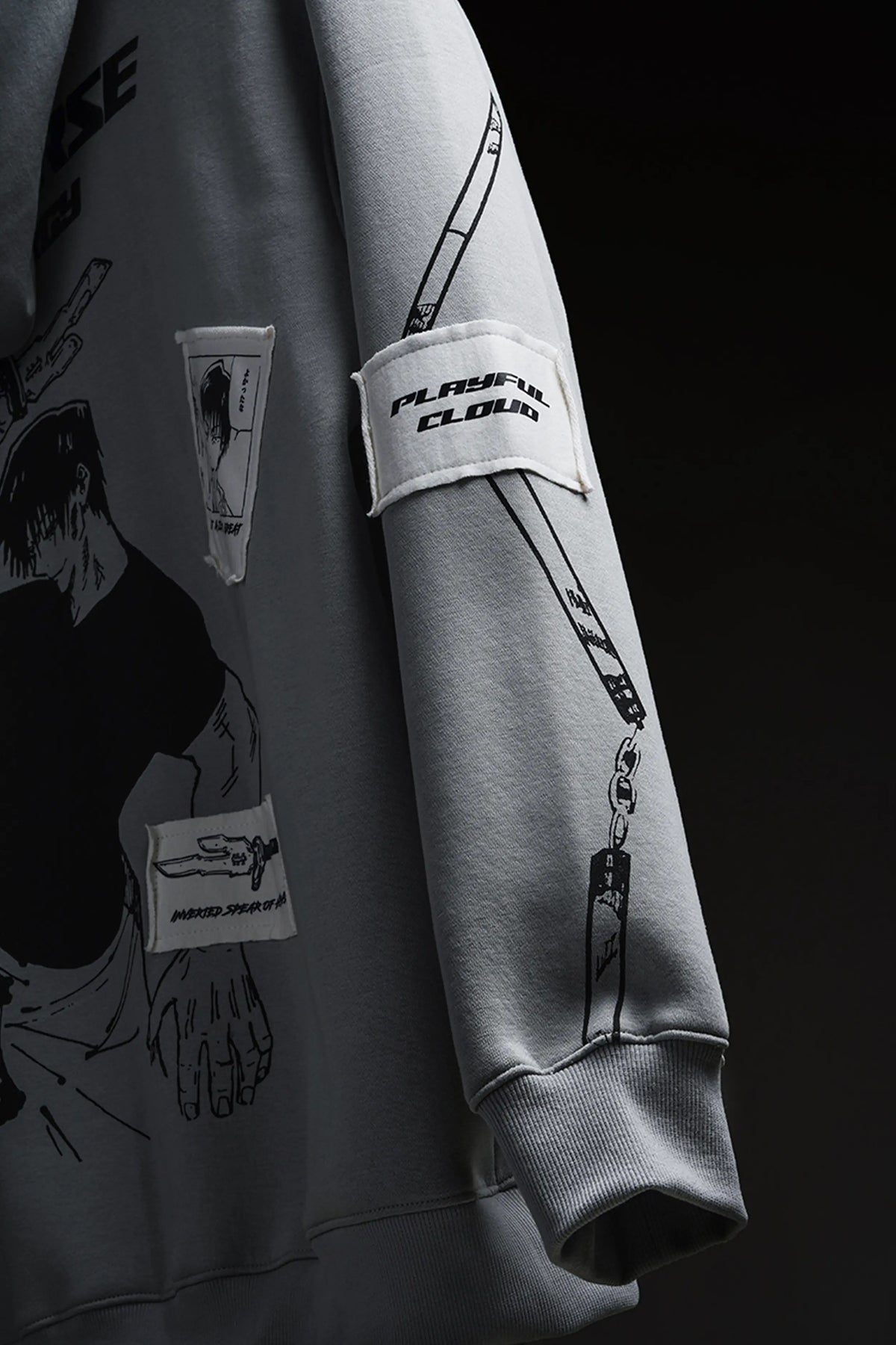Sorcerer Killler - Anime Oversized Hoodie With Patchwork RE